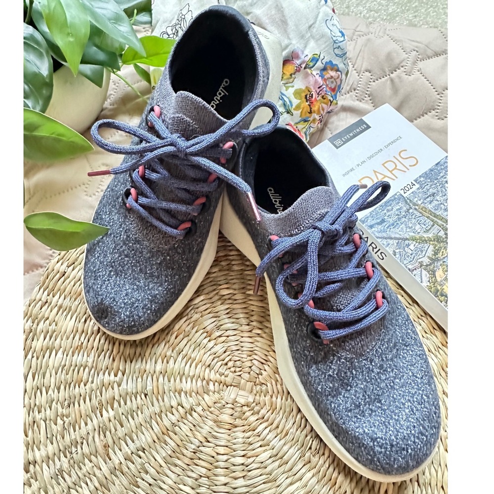 Allbirds Wool Dasher 2 Grey Heathered Merino Wool Running Shoes Womens 7.5 WD2‎